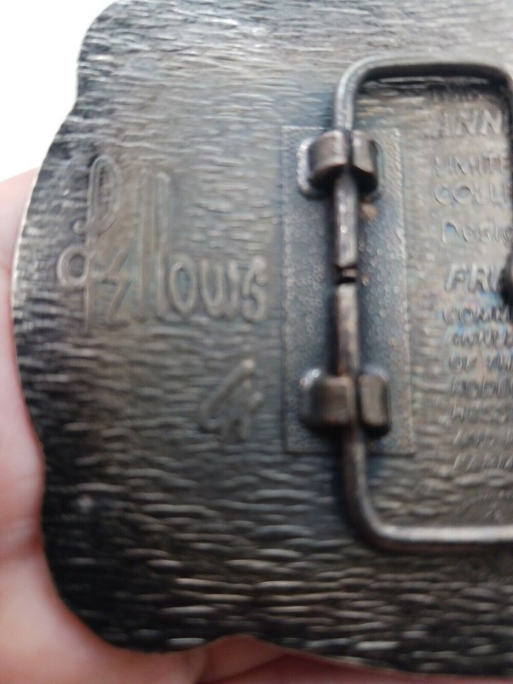 Belt Buckle HESSTON NATIONAL FINALS RODEO 1985 3rd ED Fellows Display Item #D-7 - Picture 4 of 6